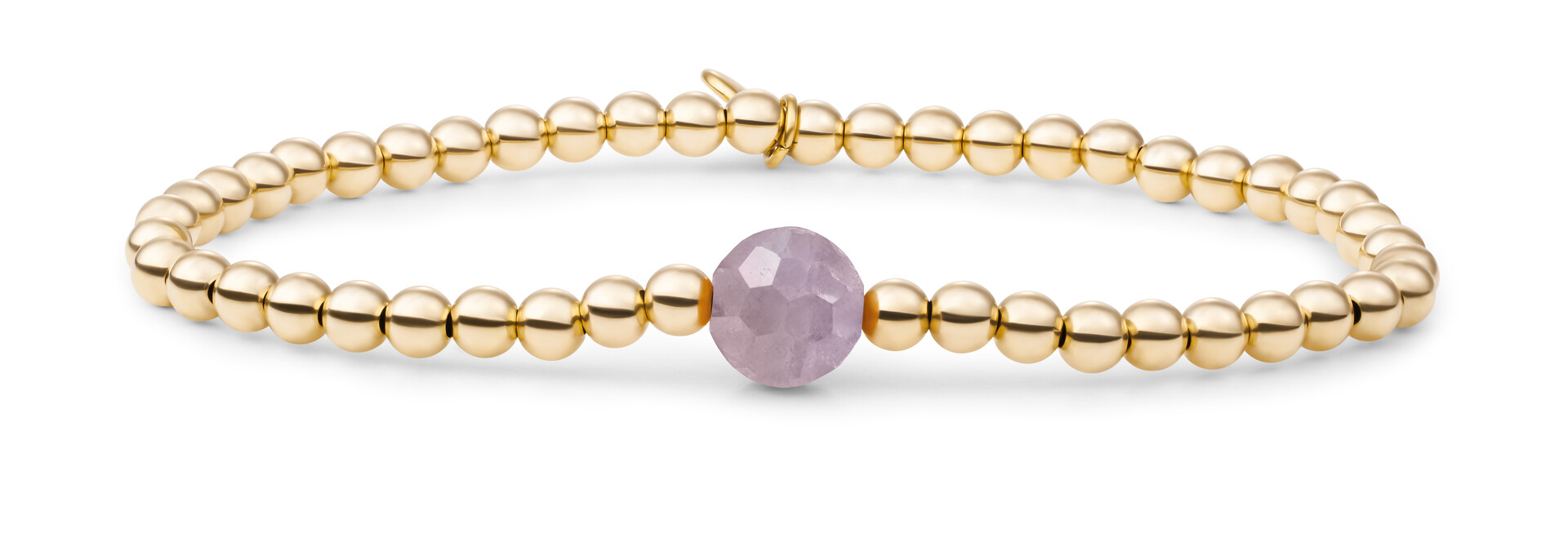 Armband Aubergine Quartz Core Goudkleurig
