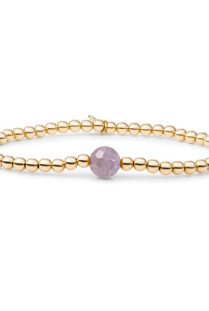 Armband Aubergine Quartz Core Goudkleurig