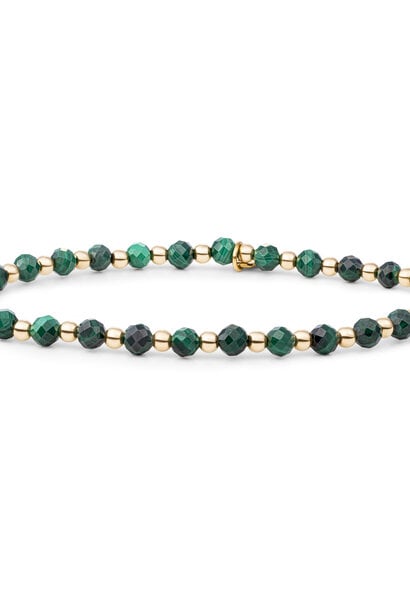 Armband Malachite Interstellar Goudkleurig - 3mm