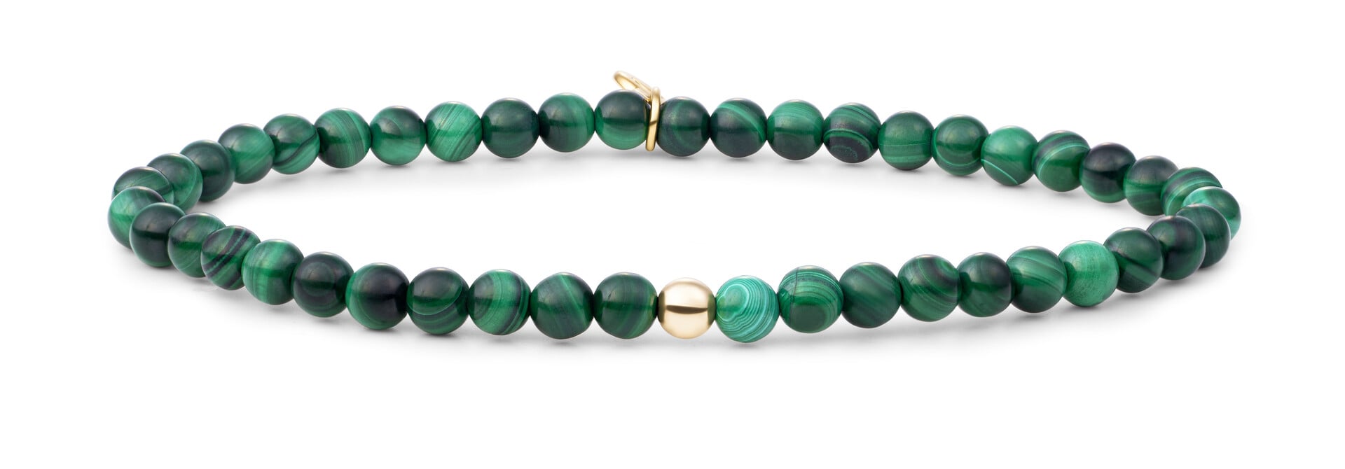 Armband Malachite Saturn small Goudkleurig - 4mm