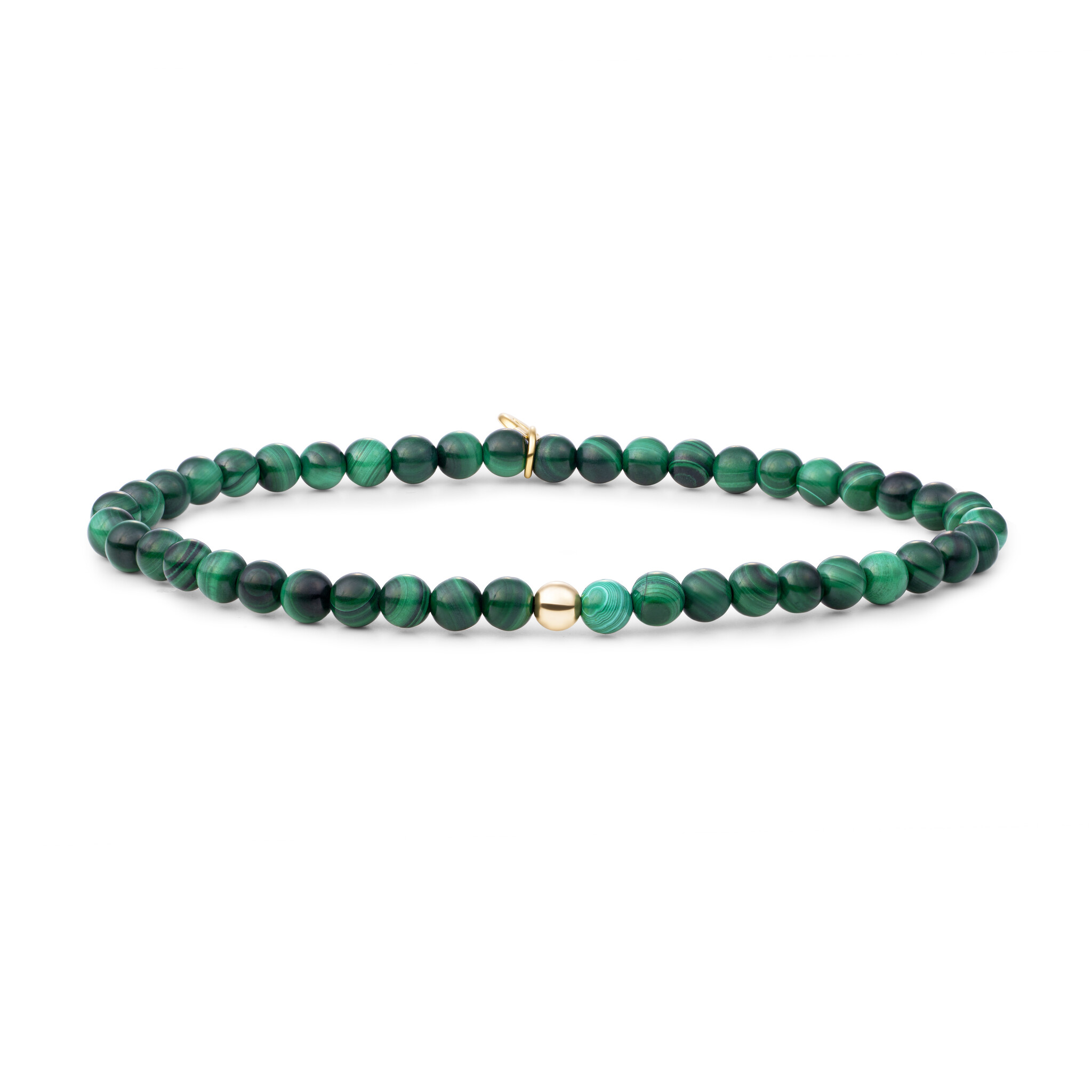 Armband Malachite Saturn small Goudkleurig - 4mm-1