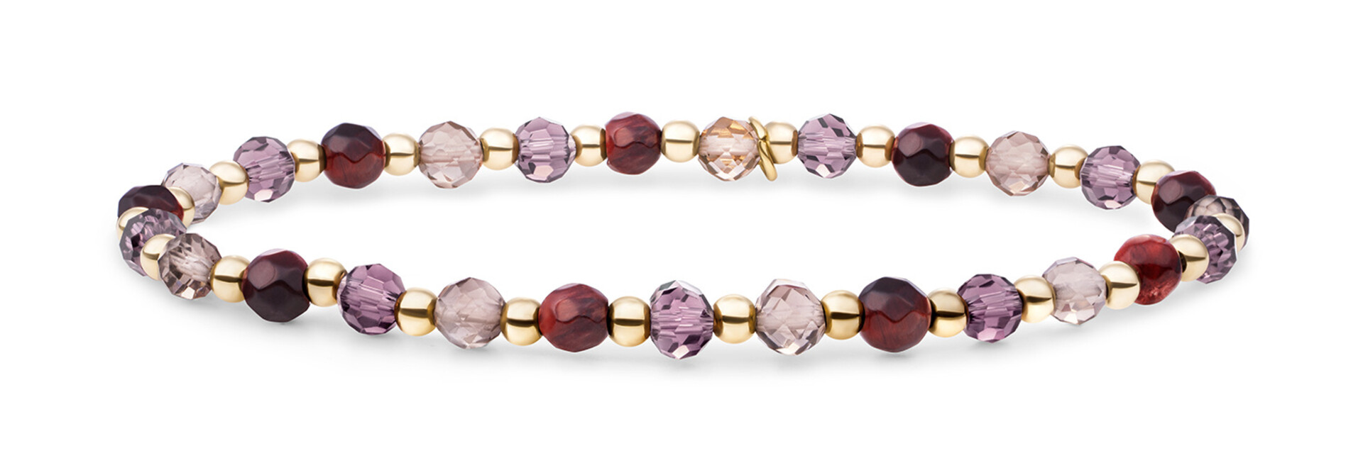 Armband Multi Gem - Mulberry Interstellar Goudkleurig - 3mm