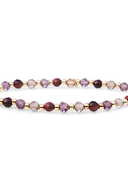 Armband Multi Gem - Mulberry Interstellar Goudkleurig - 3mm