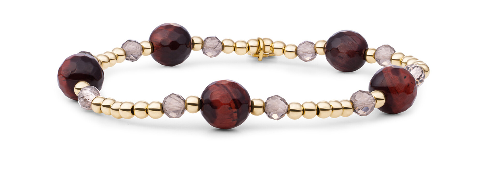 Armband Multi Gem - Mulberry Interstellar Goudkleurig - 8mm