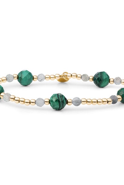 Armband Multi Gem - Evergreen Interstellar Goudkleurig - 8mm
