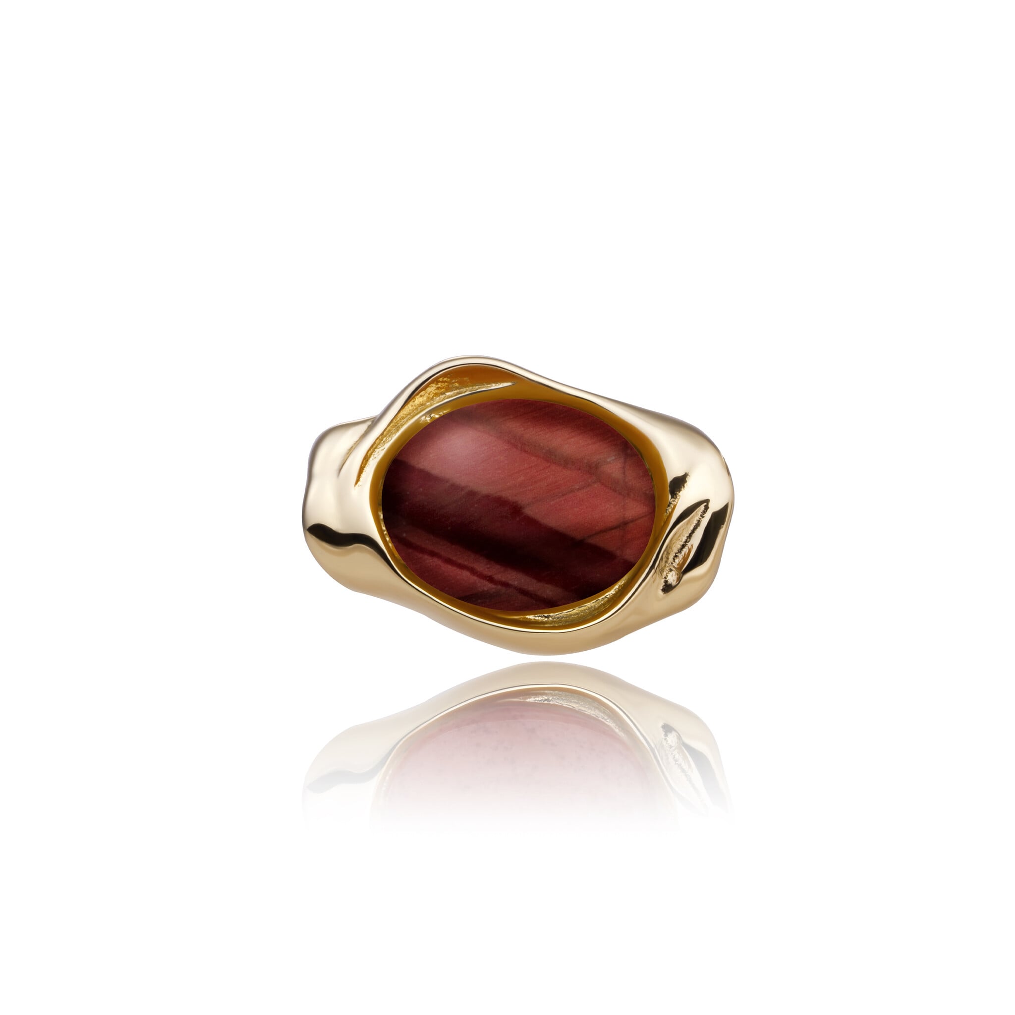 Hanger Red Tiger Eye Flow Amulet Goudkleurig-1