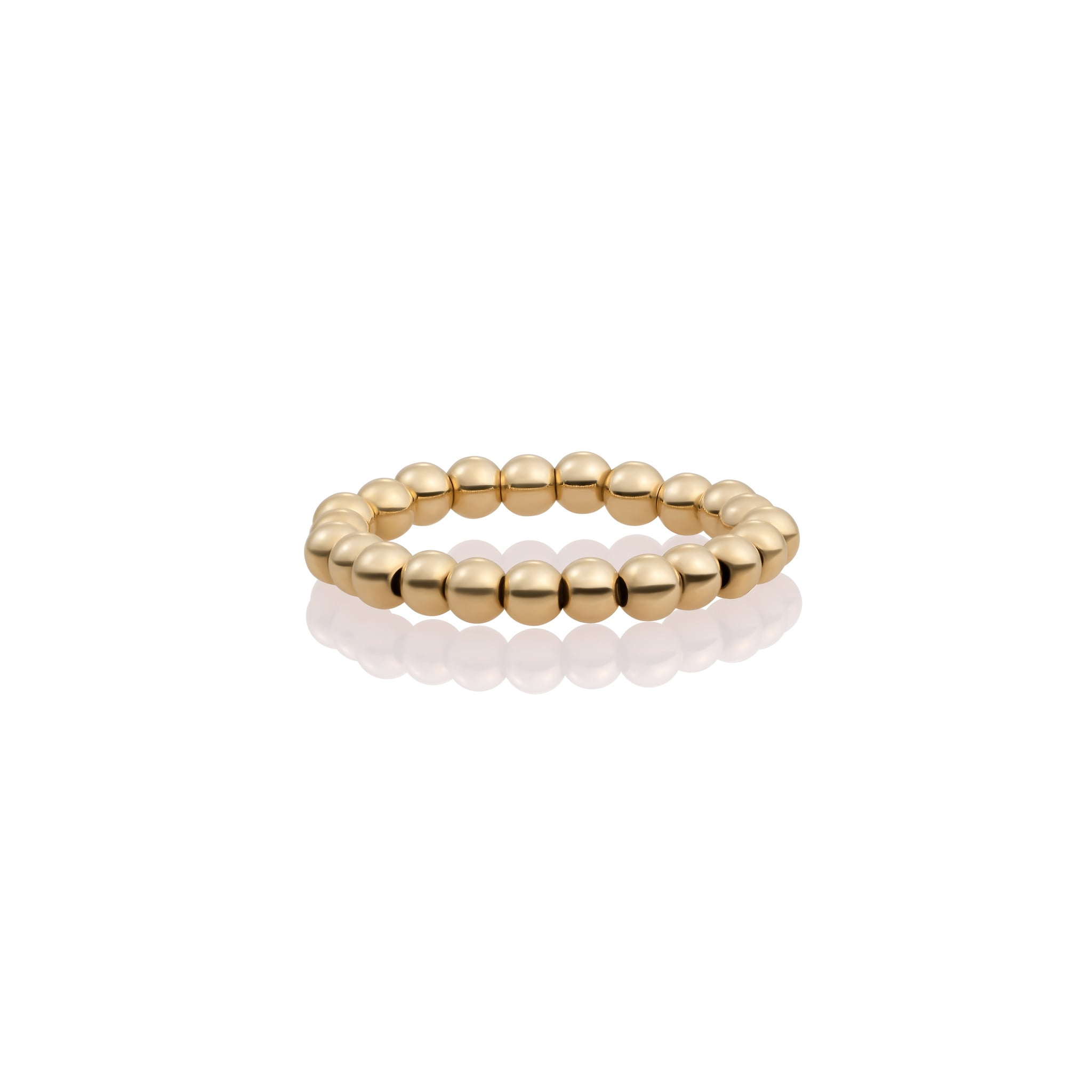 Ring 3mm beads Goudkleurig-1
