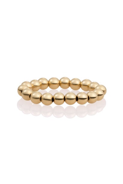 Ring 4mm beads Goudkleurig