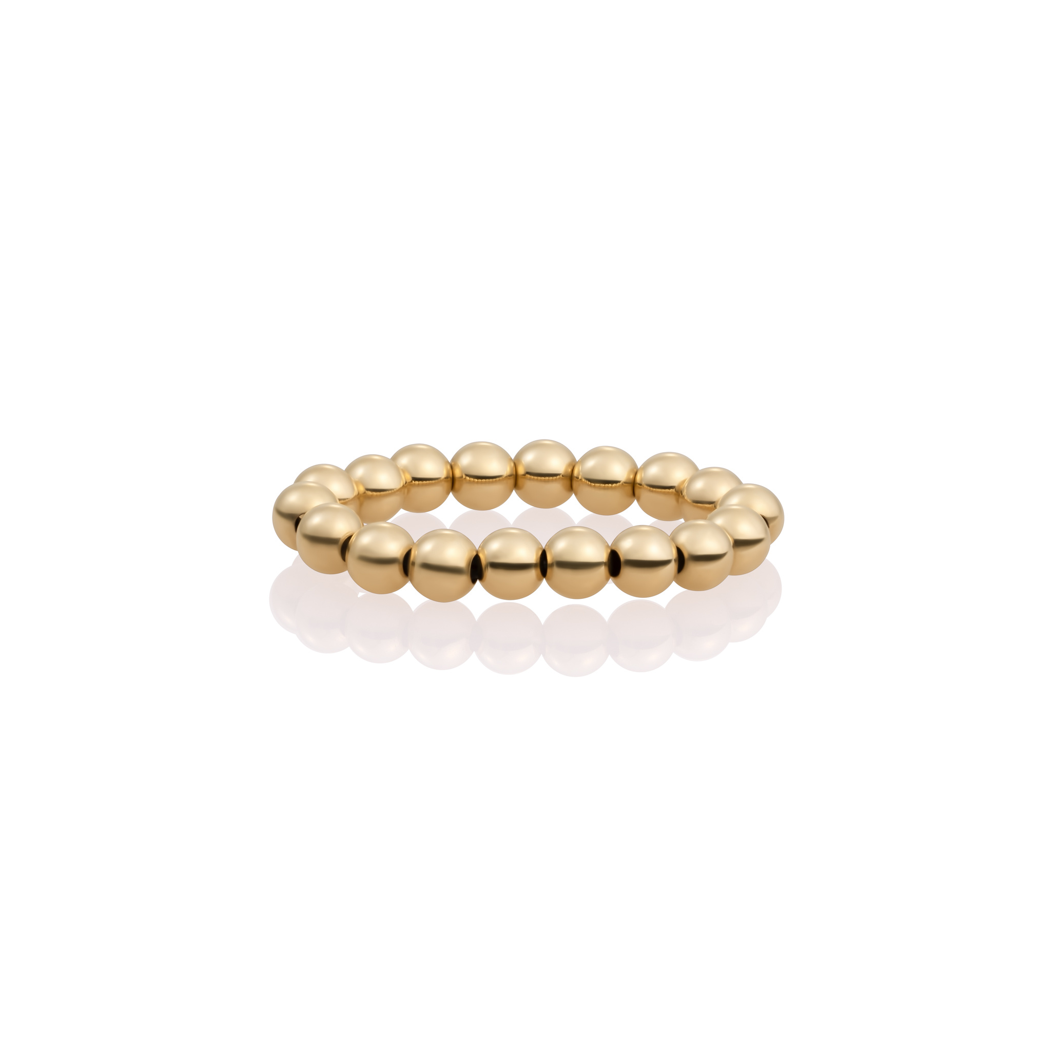 Ring 4mm beads Goudkleurig-1