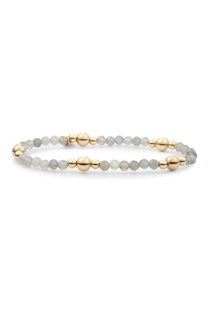 Armband Labradorite Bold Mix Goudkleurig