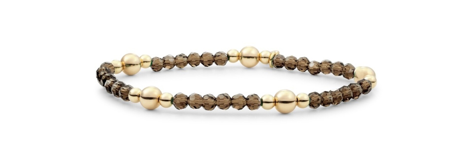 Armband Smoky Quartz Bold Mix Goudkleurig