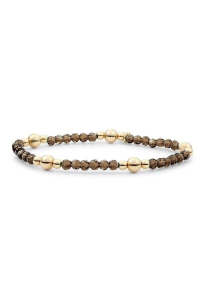 Armband Smoky Quartz Bold Mix Goudkleurig