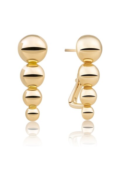 Oorbellen Bubble Push Back Earrings Goudkleurig