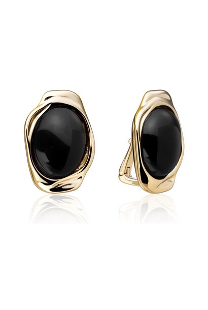 Oorbellen Onyx Flow Goudkleurig