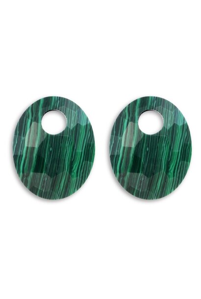 Oorbel Edelstenen Afterglow - Malachite