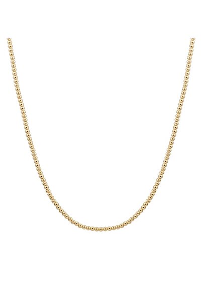 Kralenketting 2mm Goudkleurig - 42cm +2cm