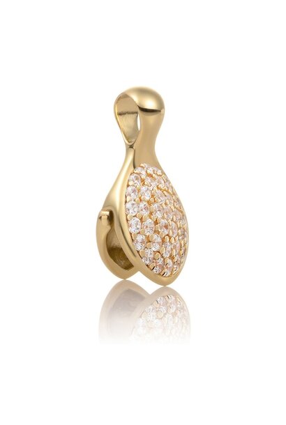 Hanger Leaf Clip Goudkleurig - Zirconia
