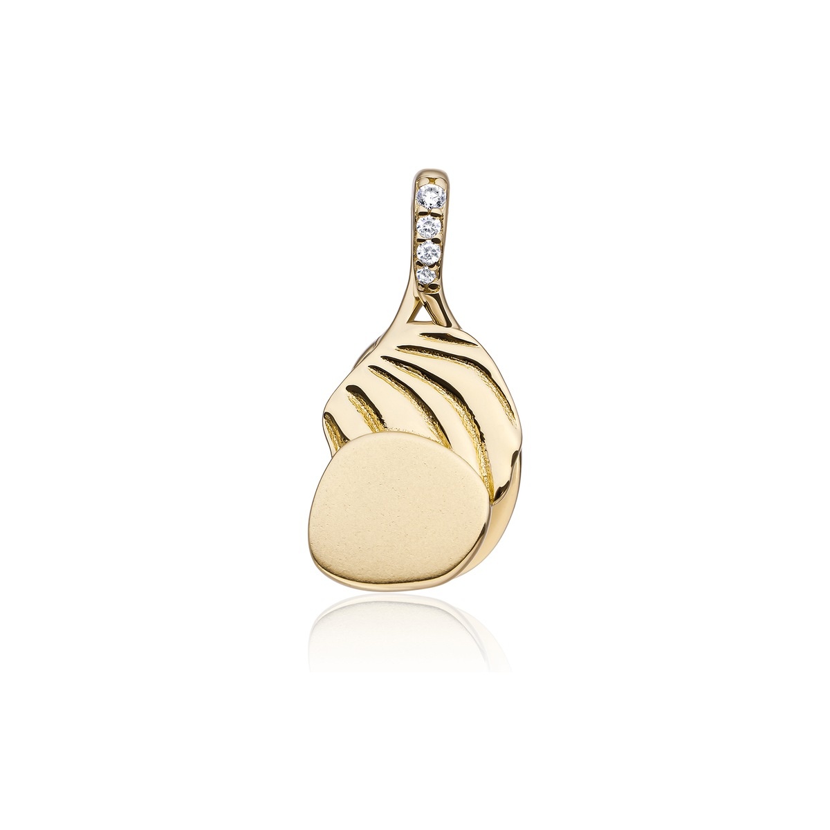 Hanger Uneven Goudkleurig - Zirconia-1