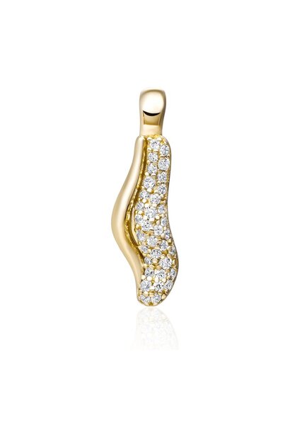 Hanger Pave Twirl Clip Goudkleurig - Zirconia