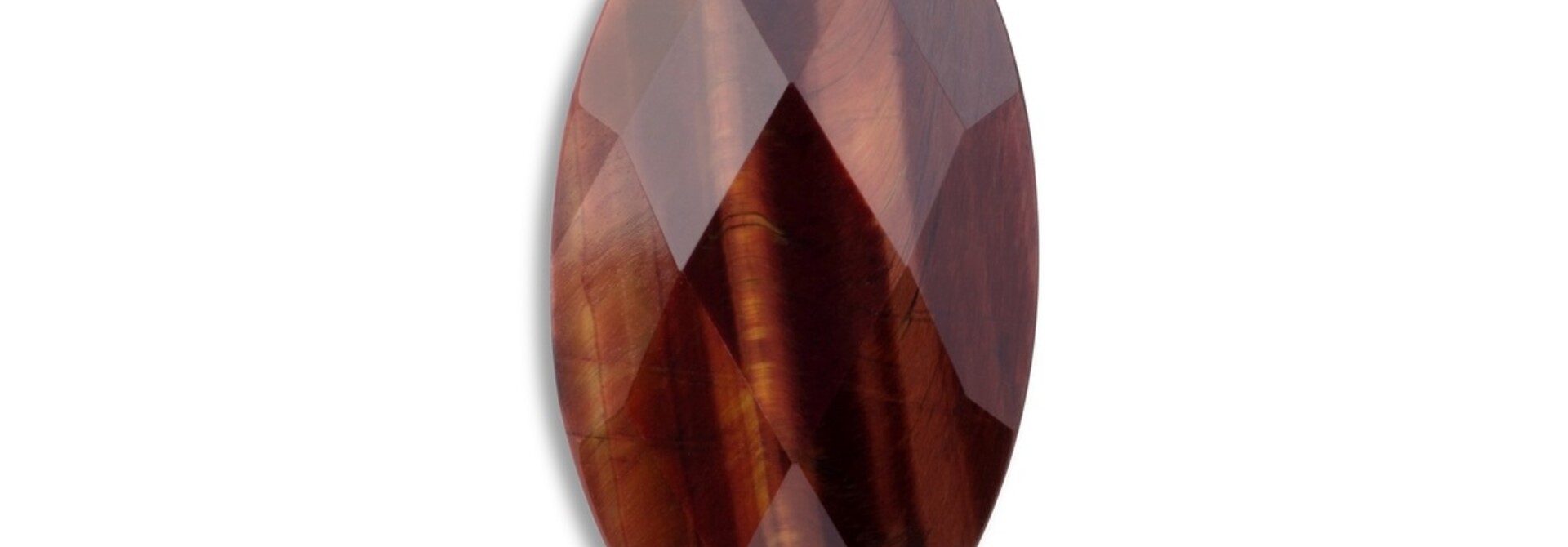 Hanger Edelsteen Leaf - Red Tiger Eye