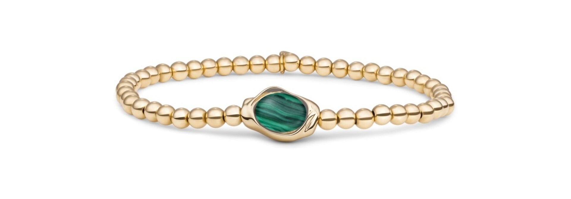 Armband Malachite Flow Goudkleurig