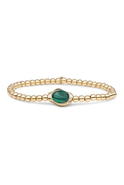Armband Malachite Flow Goudkleurig