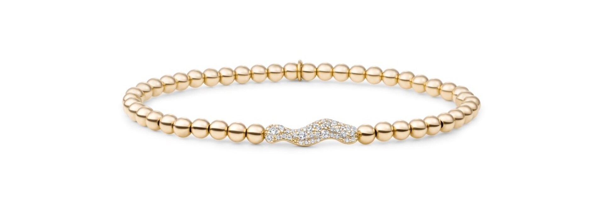 Armband Pave Twirl Goudkleurig - Zirconia