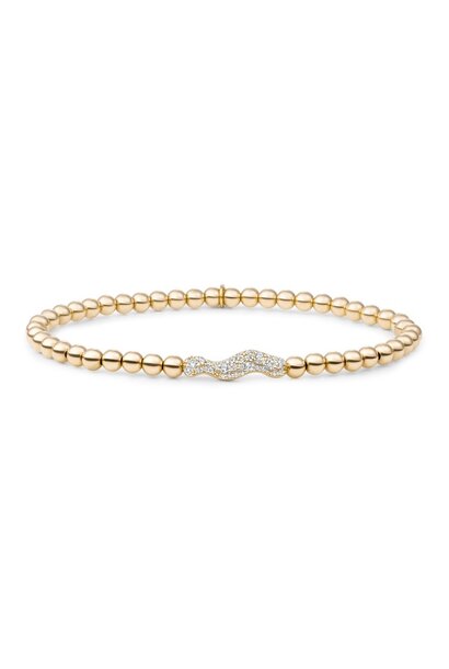 Armband Pave Twirl Goudkleurig - Zirconia