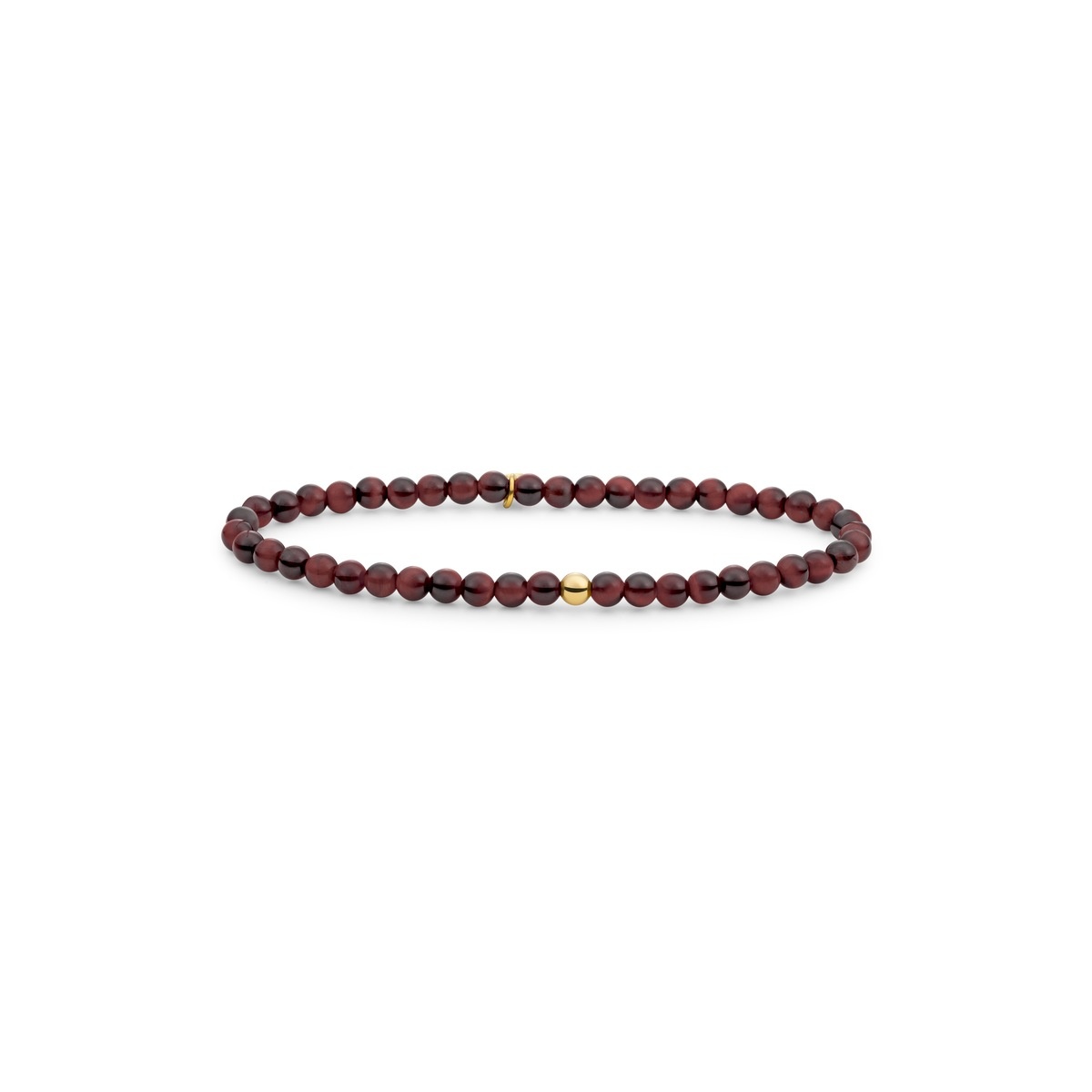 Armband Red Tiger Eye Saturn small Goudkleurig - 4mm-1