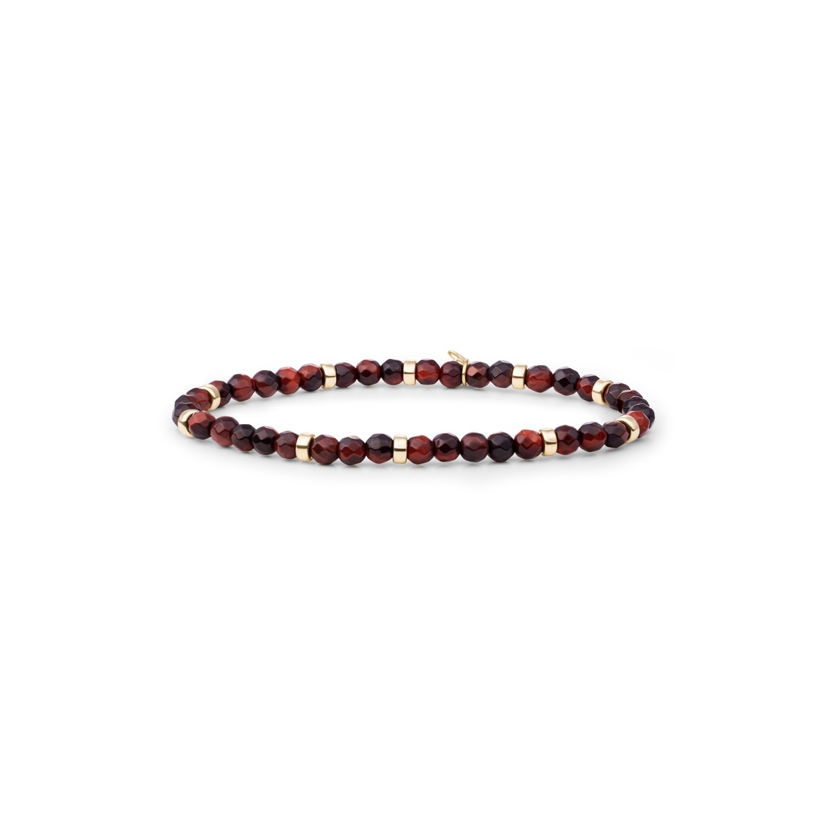Armband Red Tiger Eye Roundel Interstellar Goudkleurig-1