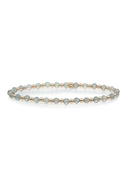 Armband Labradorite Interstellar Goudkleurig - 3mm