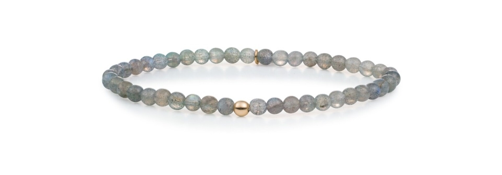 Armband Labradorite Saturn small Goudkleurig - 4mm