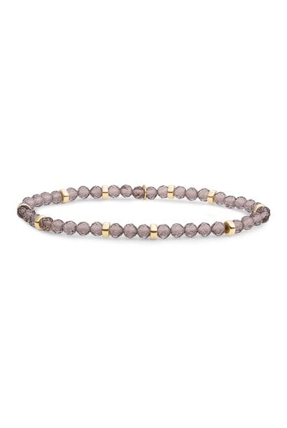 Armband Smoky Quartz Roundel Interstellar Goudkleurig
