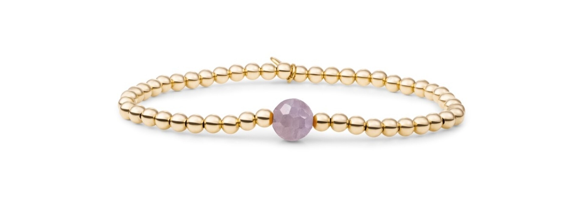 Armband Aubergine Quartz Core Goudkleurig