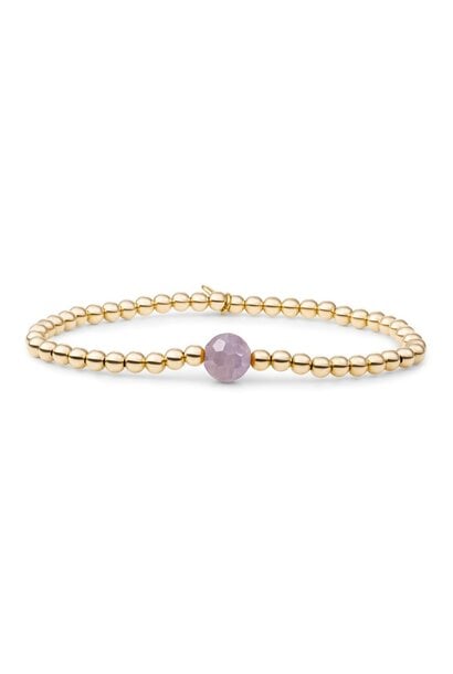 Armband Aubergine Quartz Core Goudkleurig
