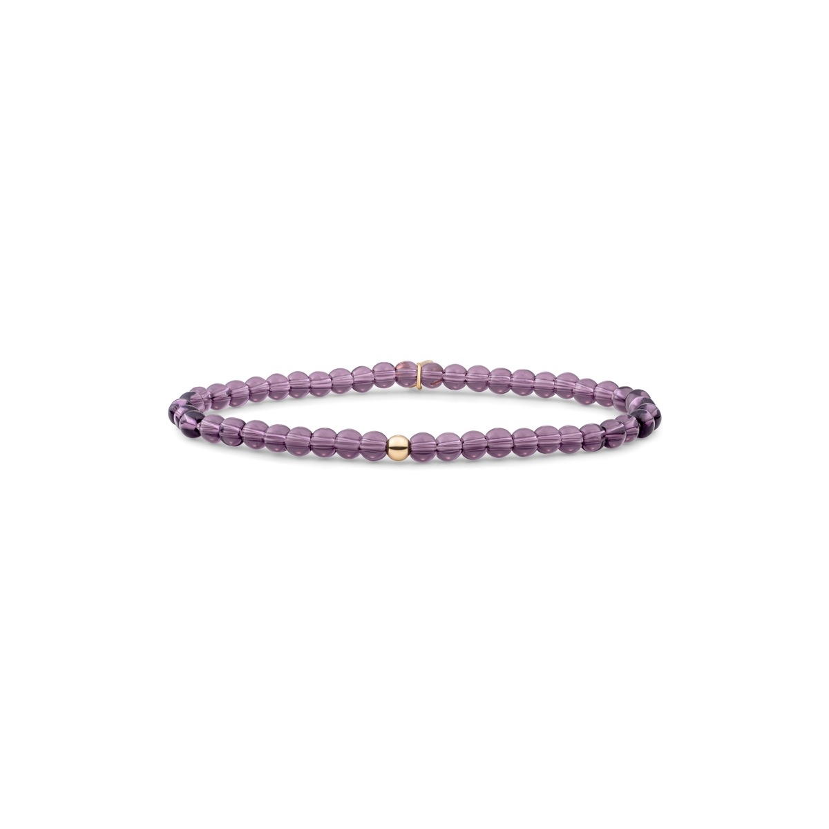 Armband Aubergine Quartz Saturn small Goudkleurig - 4mm-1