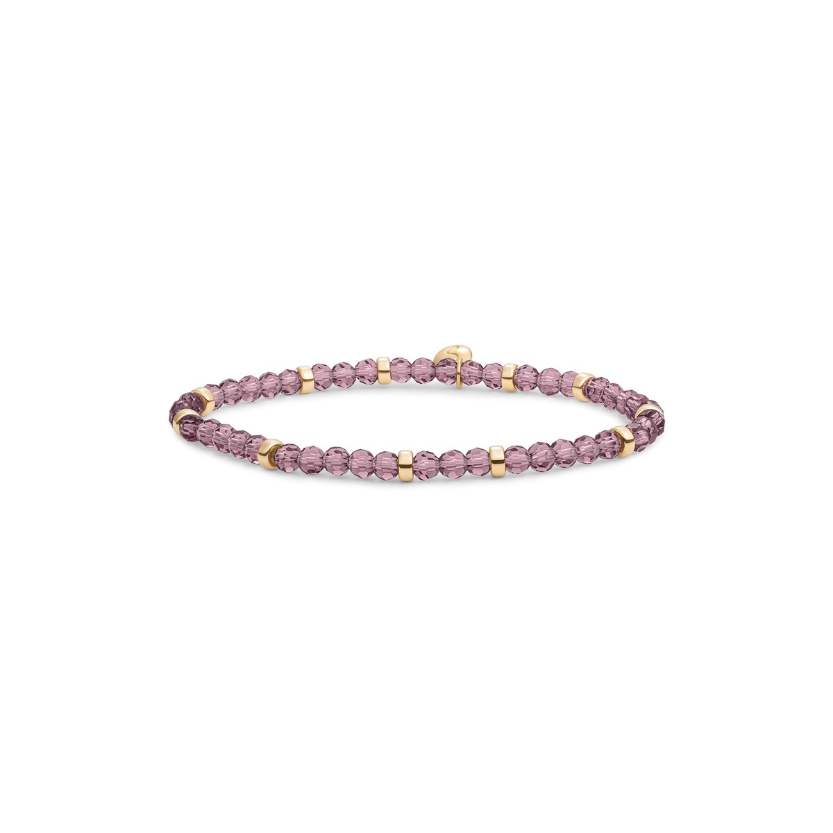 Armband Aubergine Quartz Roundel Interstellar Goudkleurig-1