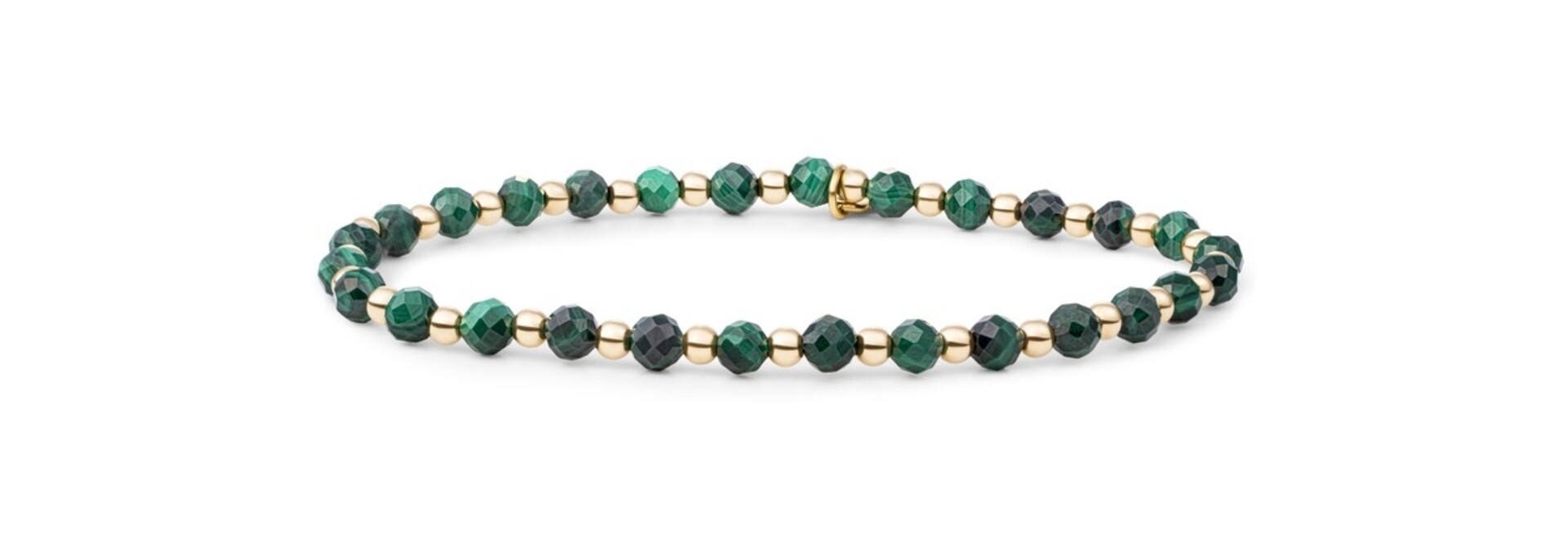 Armband Malachite Interstellar Goudkleurig - 3mm