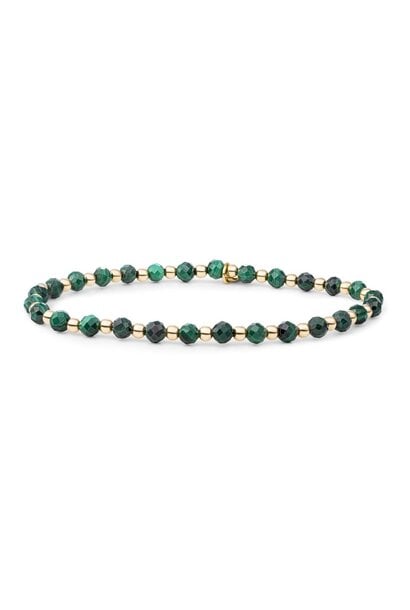 Armband Malachite Interstellar Goudkleurig - 3mm