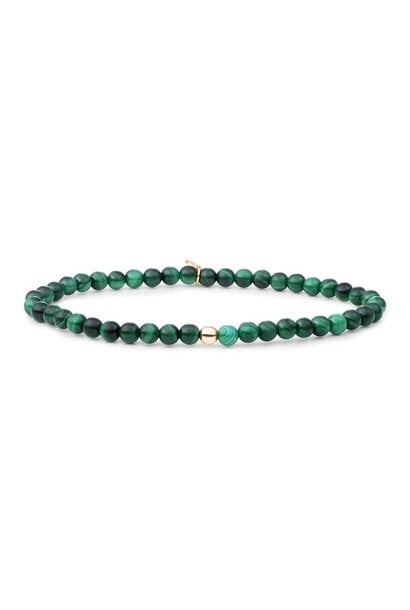 Armband Malachite Saturn small Goudkleurig - 4mm