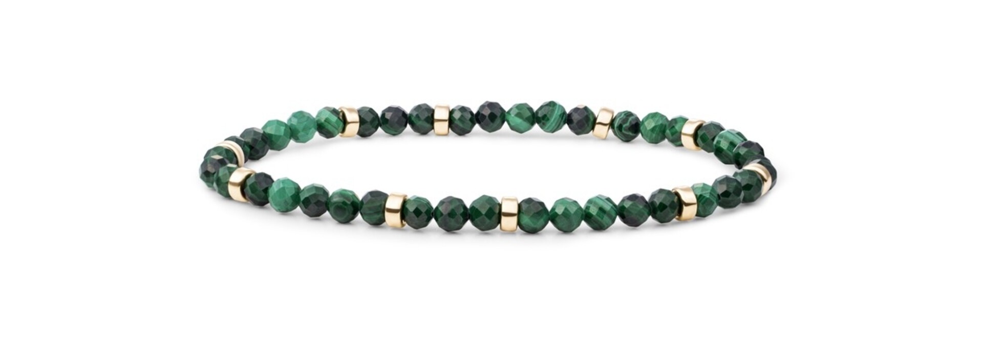 Armband Malachite Roundel Interstellar Goudkleurig