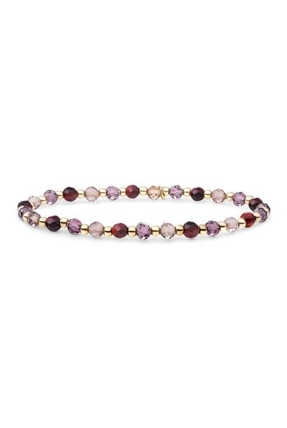 Armband Multi Gem - Mulberry Interstellar Goudkleurig - 3mm