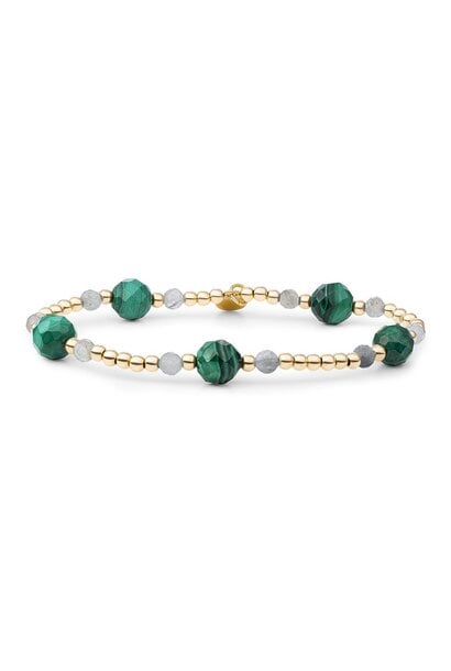Armband Multi Gem - Evergreen Interstellar Goudkleurig - 8mm