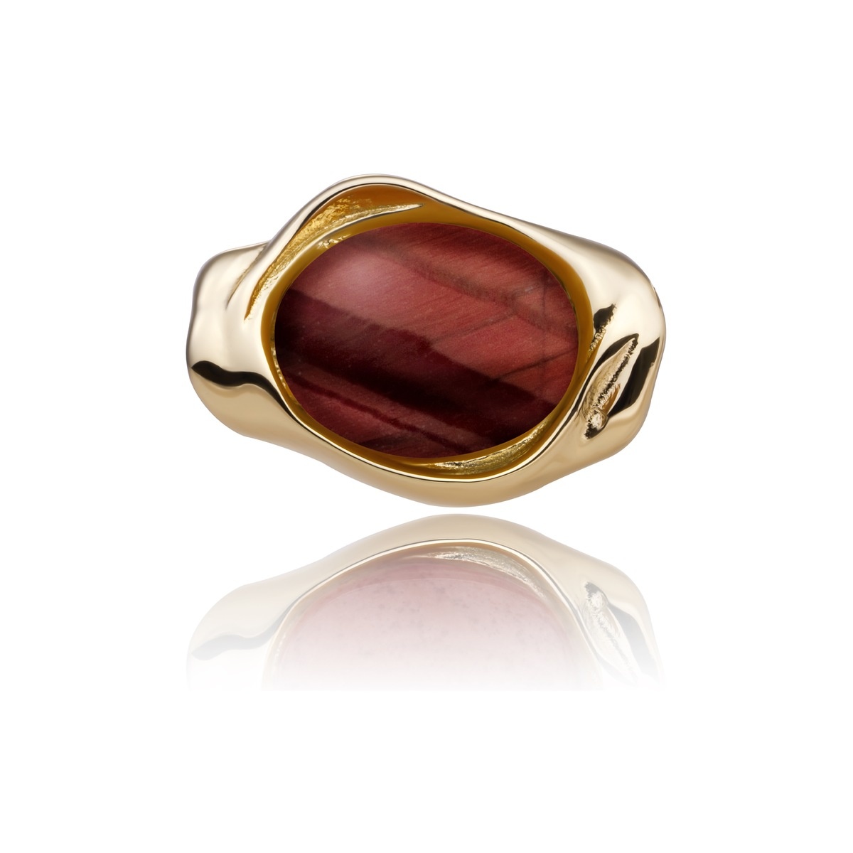 Hanger Red Tiger Eye Flow Amulet Goudkleurig-1