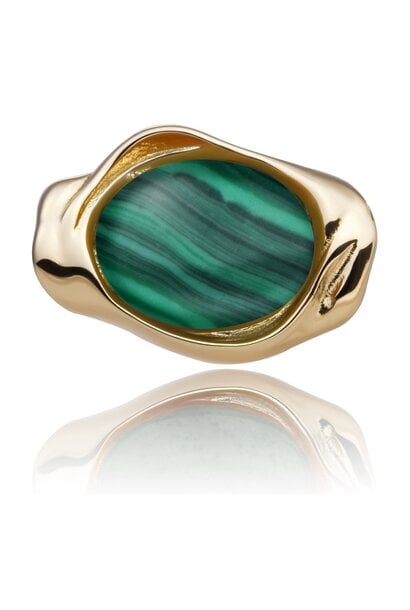 Hanger Malachite Flow Amulet Goudkleurig