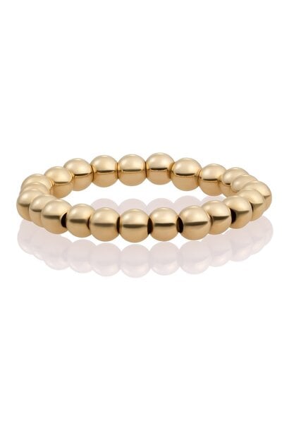 Ring 3mm beads Goudkleurig