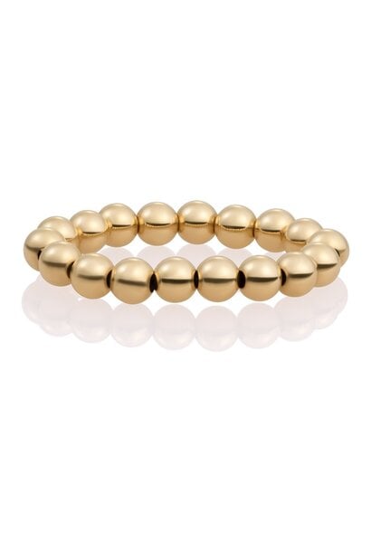 Ring 4mm beads Goudkleurig