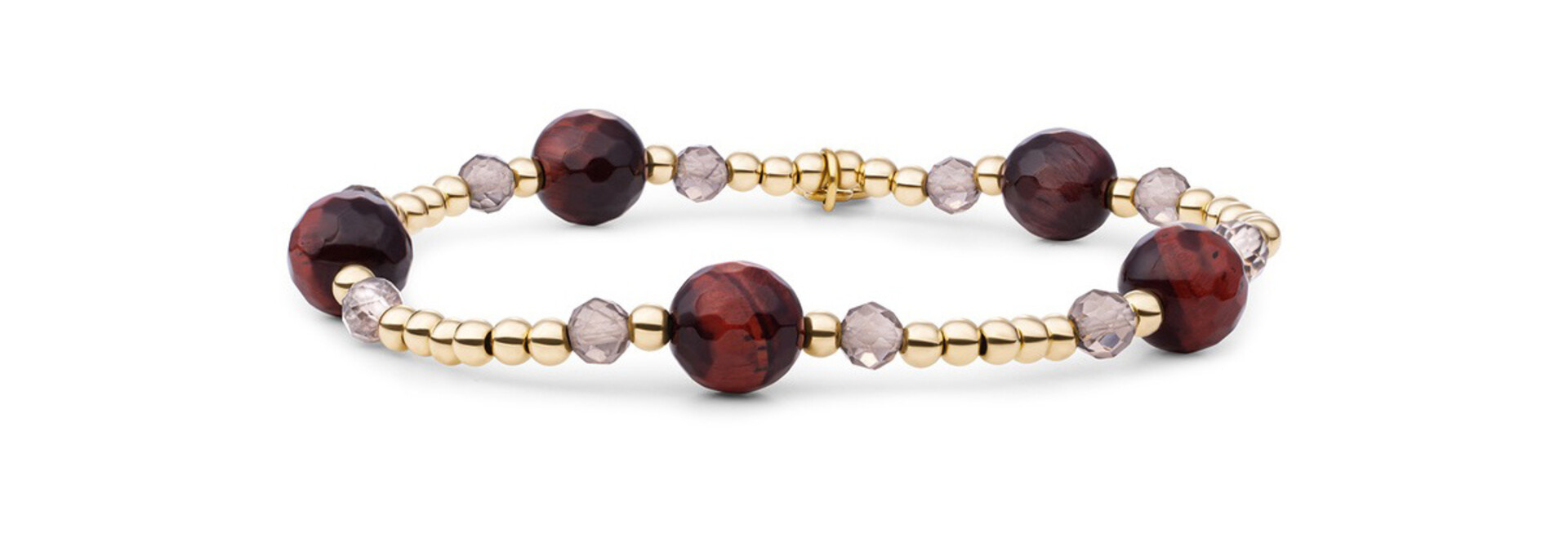 Armband Multi Gem - Mulberry Interstellar Goudkleurig - 8mm