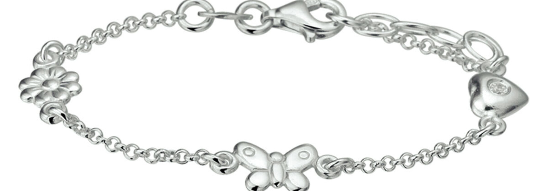 armband diverse bedels 13 + 2 cm