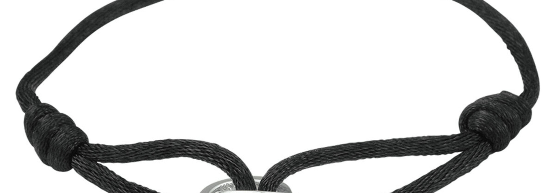 armband satijn zwart zirkonia 13 - 26 cm